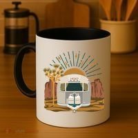 Airstream Sunset Retro Pastel Desert Travel Gift Coffee Mug thumb 4