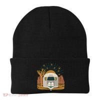 Airstream Sunset Retro Pastel Desert Travel Gift Beanie thumb 0