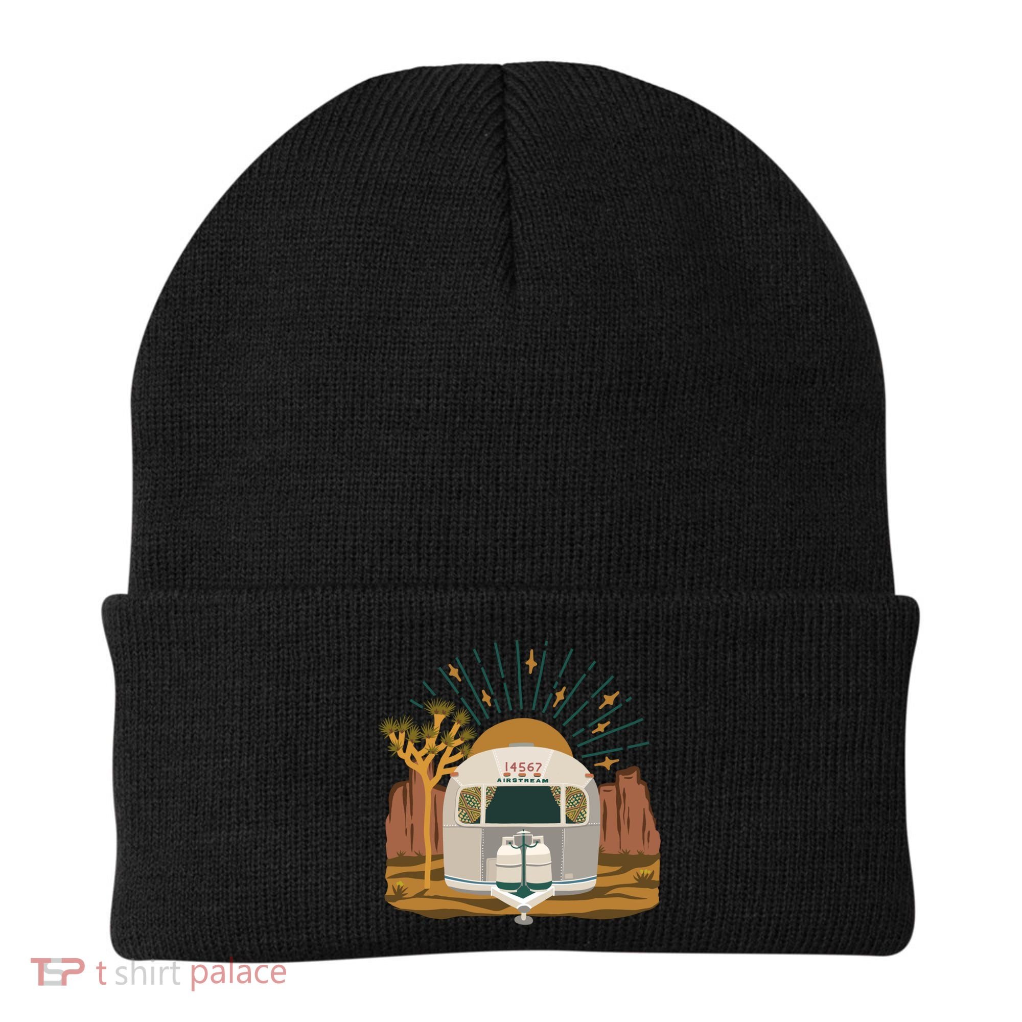 Airstream Sunset Retro Pastel Desert Travel Gift Beanie