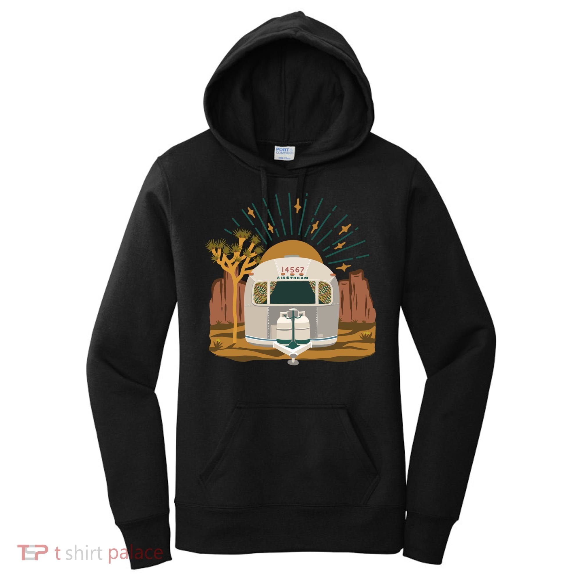 Airstream Sunset Retro Pastel Desert Travel Gift Women's Hoodie