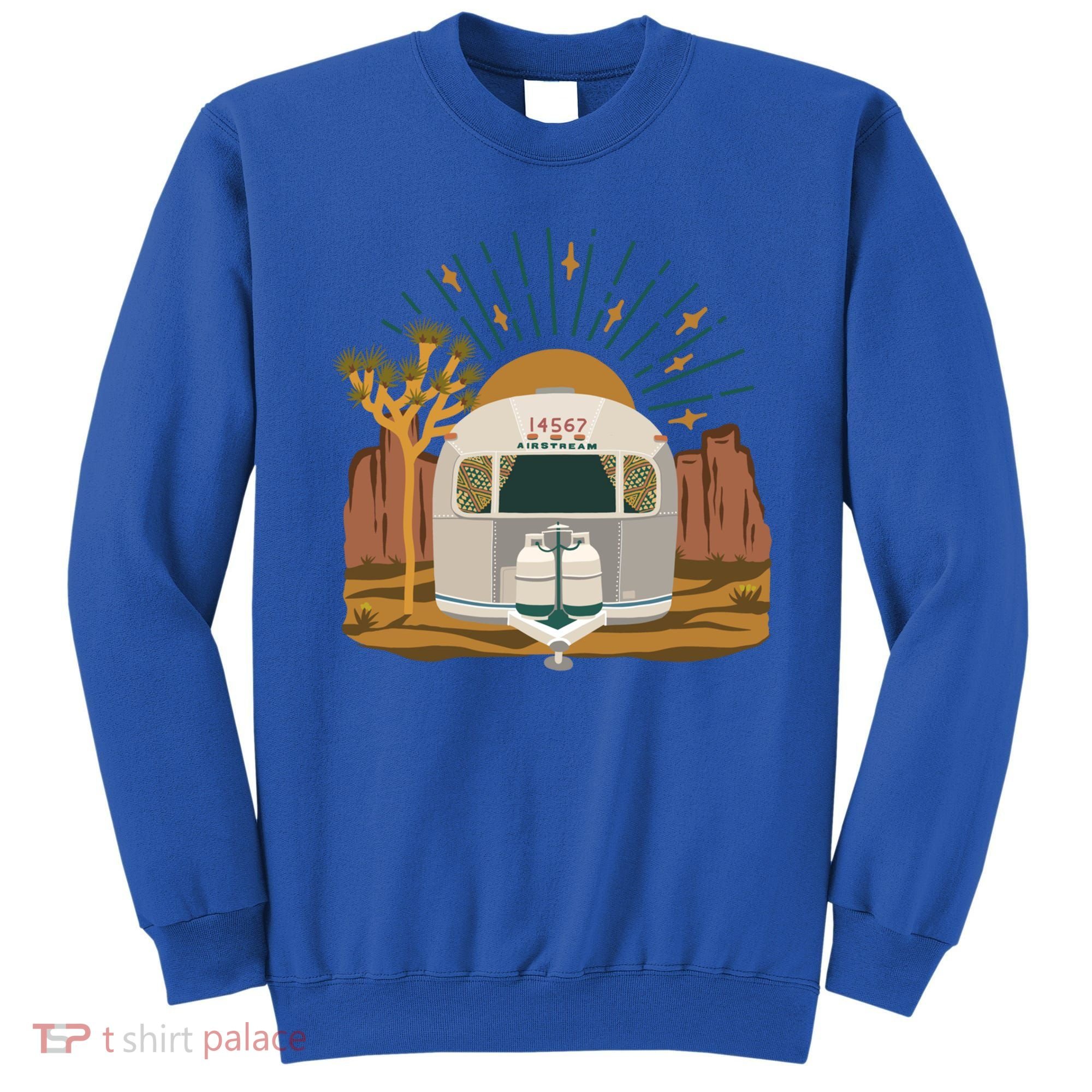 Airstream Sunset Retro Pastel Desert Travel Gift Sweatshirt