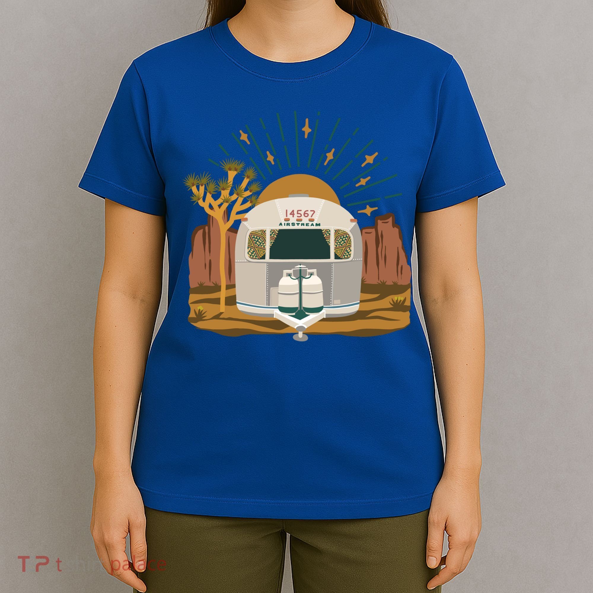 Airstream Sunset Retro Pastel Desert Travel Gift T-Shirt