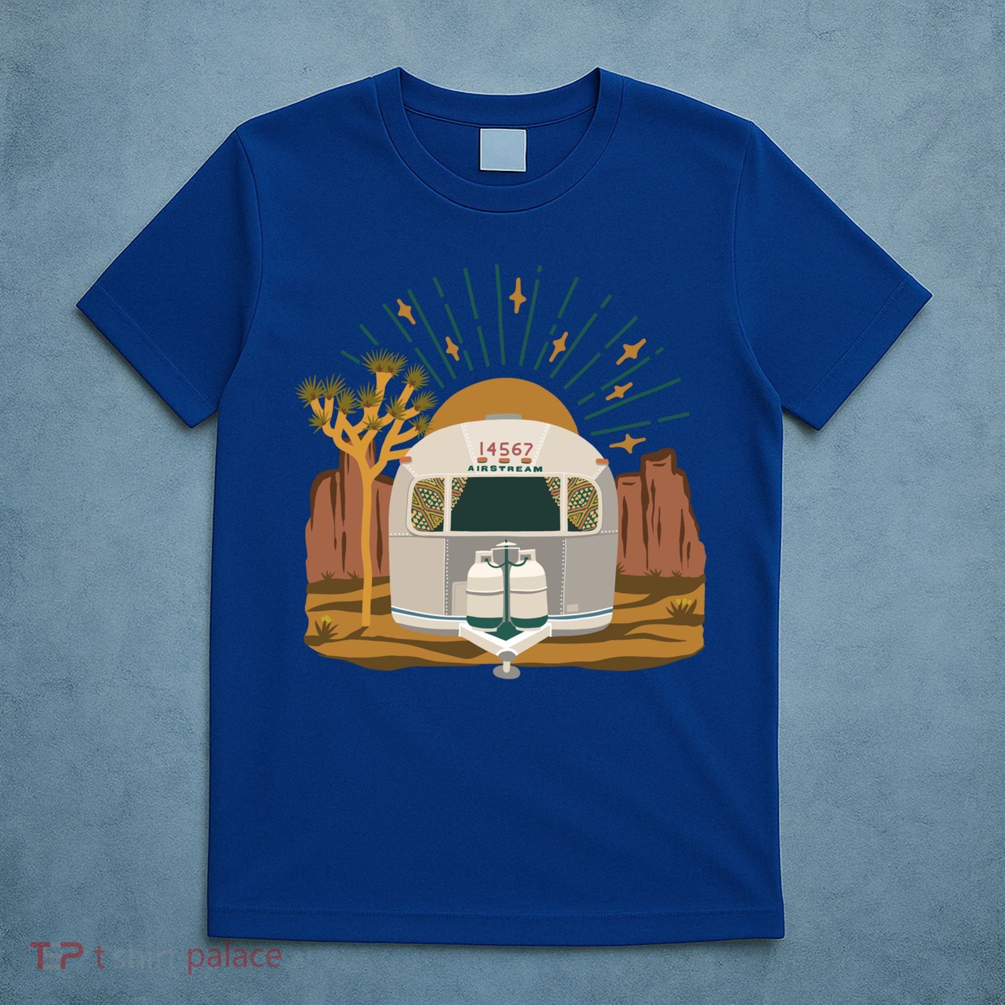 Airstream Sunset Retro Pastel Desert Travel Gift T-Shirt