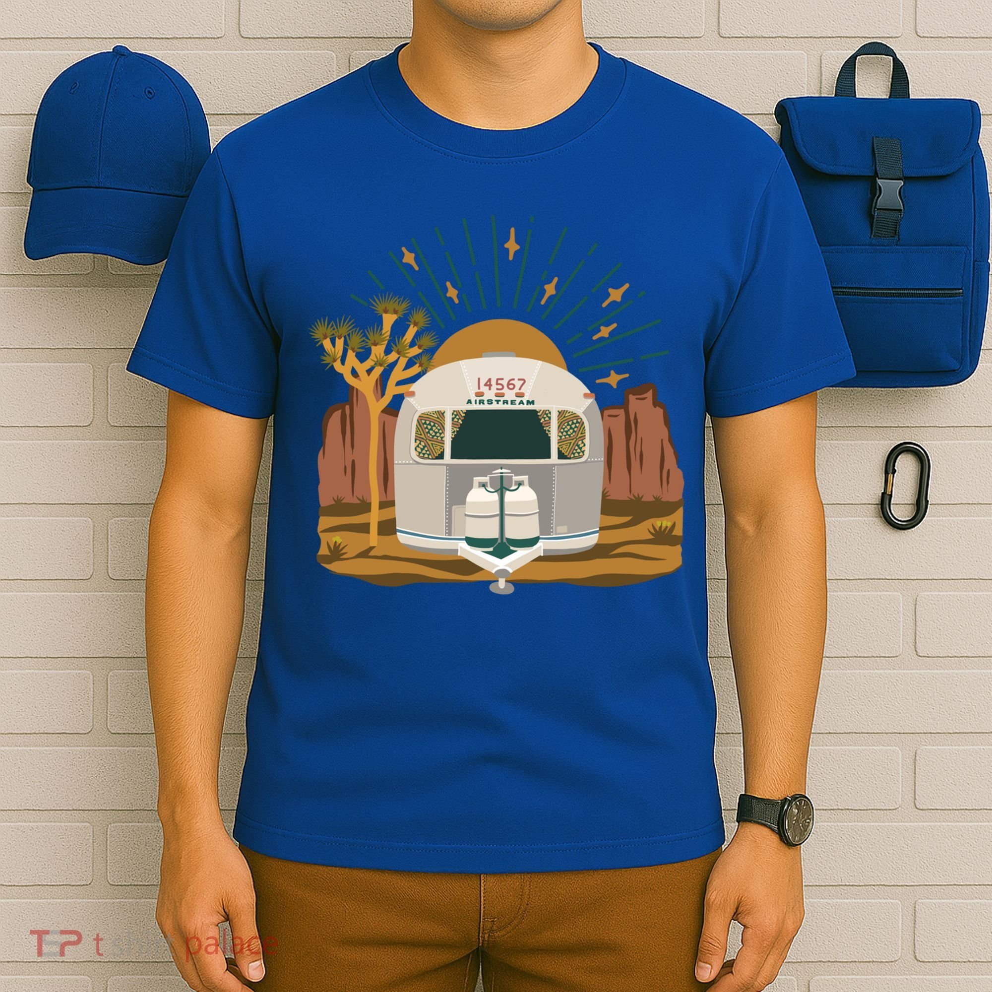 Airstream Sunset Retro Pastel Desert Travel Gift T-Shirt