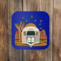 Airstream Sunset Retro Pastel Desert Travel Gift Coaster thumb 0