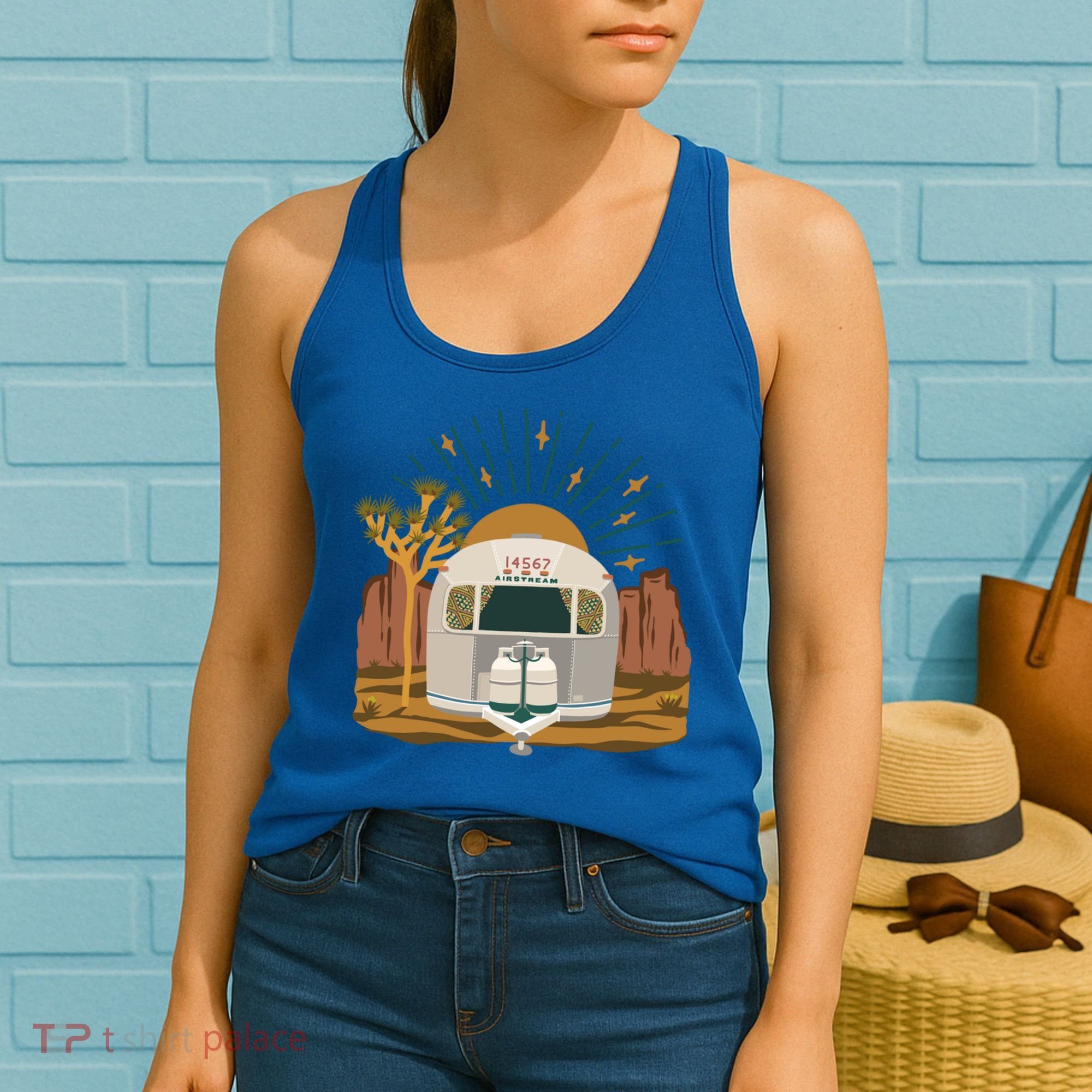 Airstream Sunset Retro Pastel Desert Travel Gift Women's Tank Top
