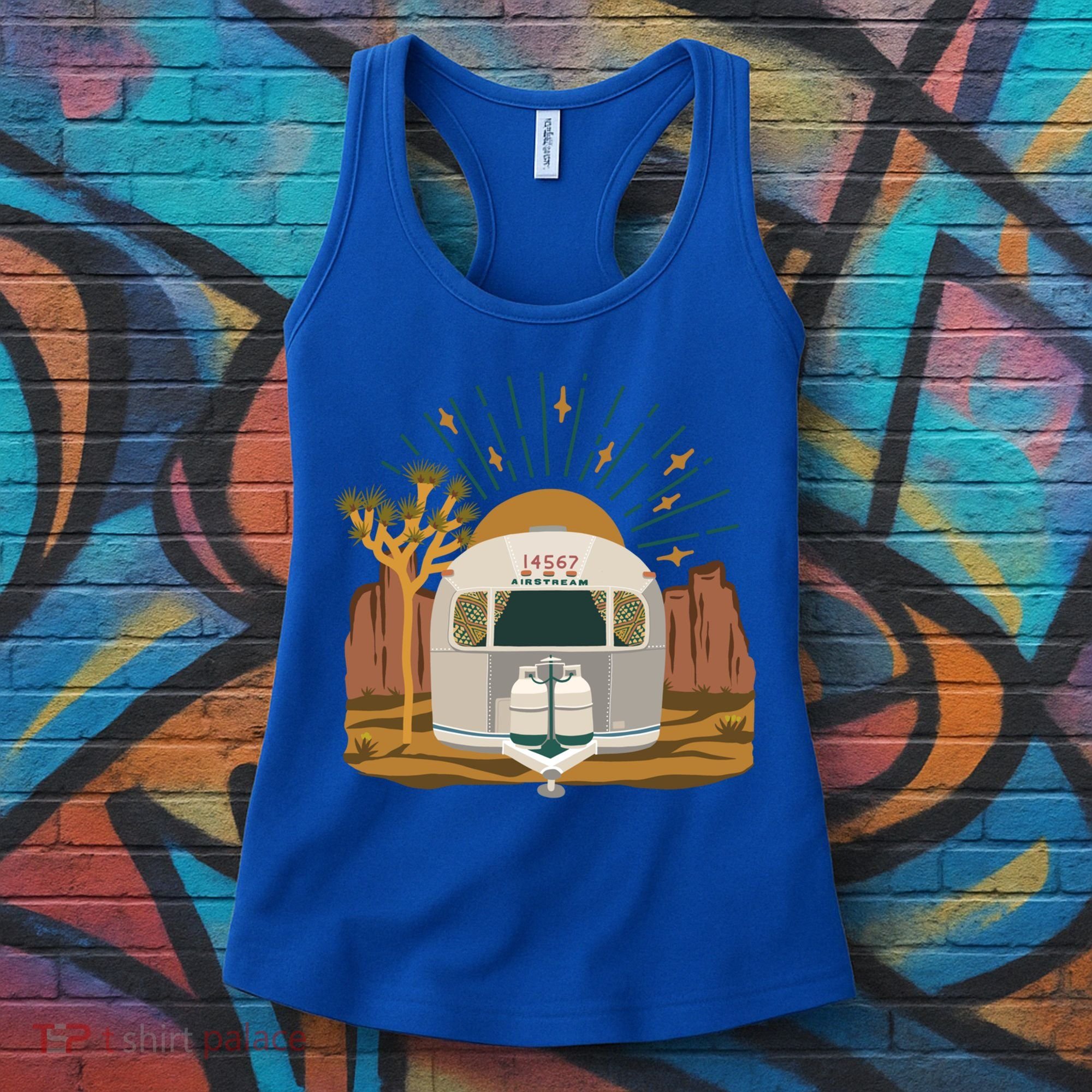 Airstream Sunset Retro Pastel Desert Travel Gift Women's Tank Top