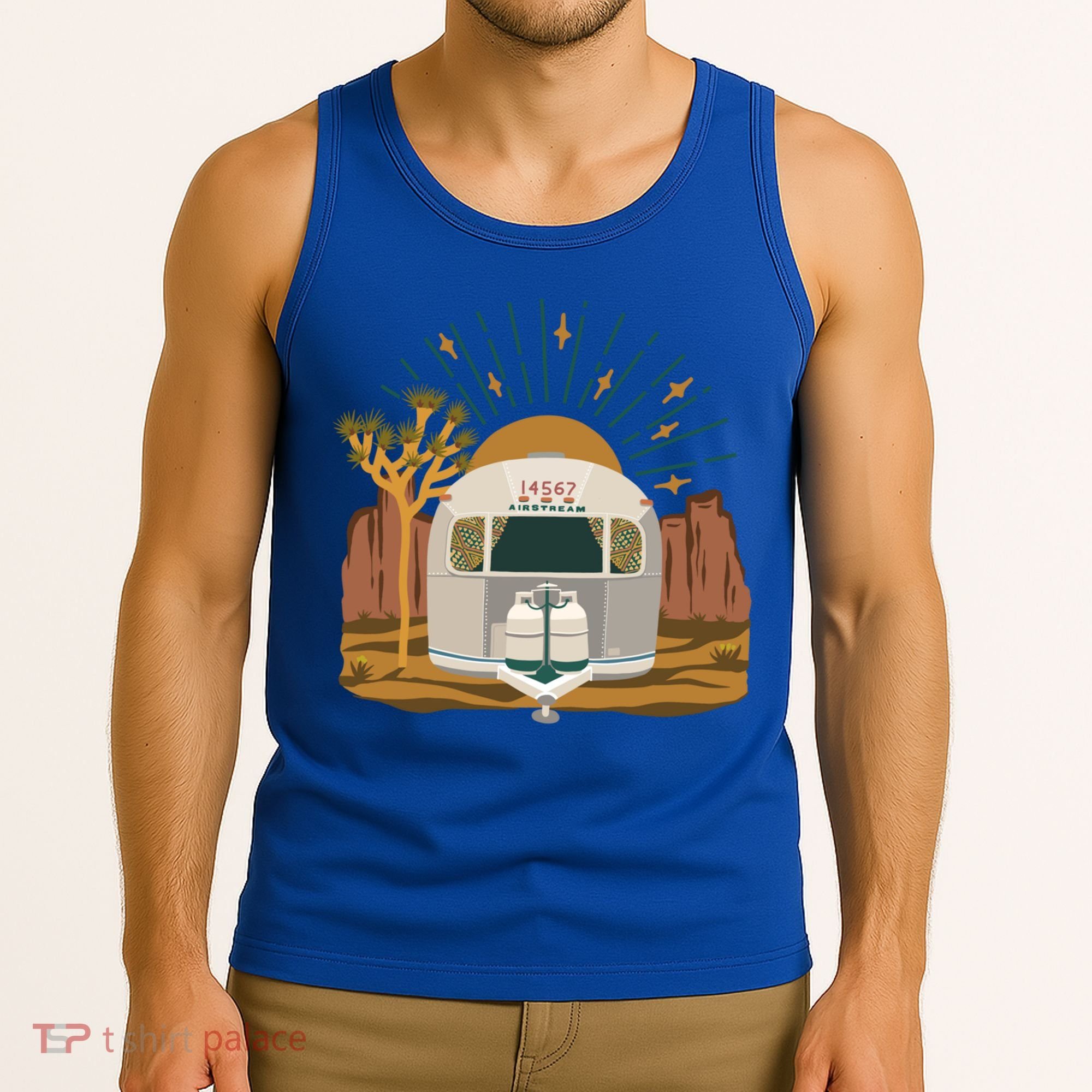 Airstream Sunset Retro Pastel Desert Travel Gift Tank Top