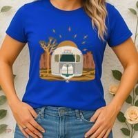 Airstream Sunset Retro Pastel Desert Travel Gift Women's T-Shirt thumb 2