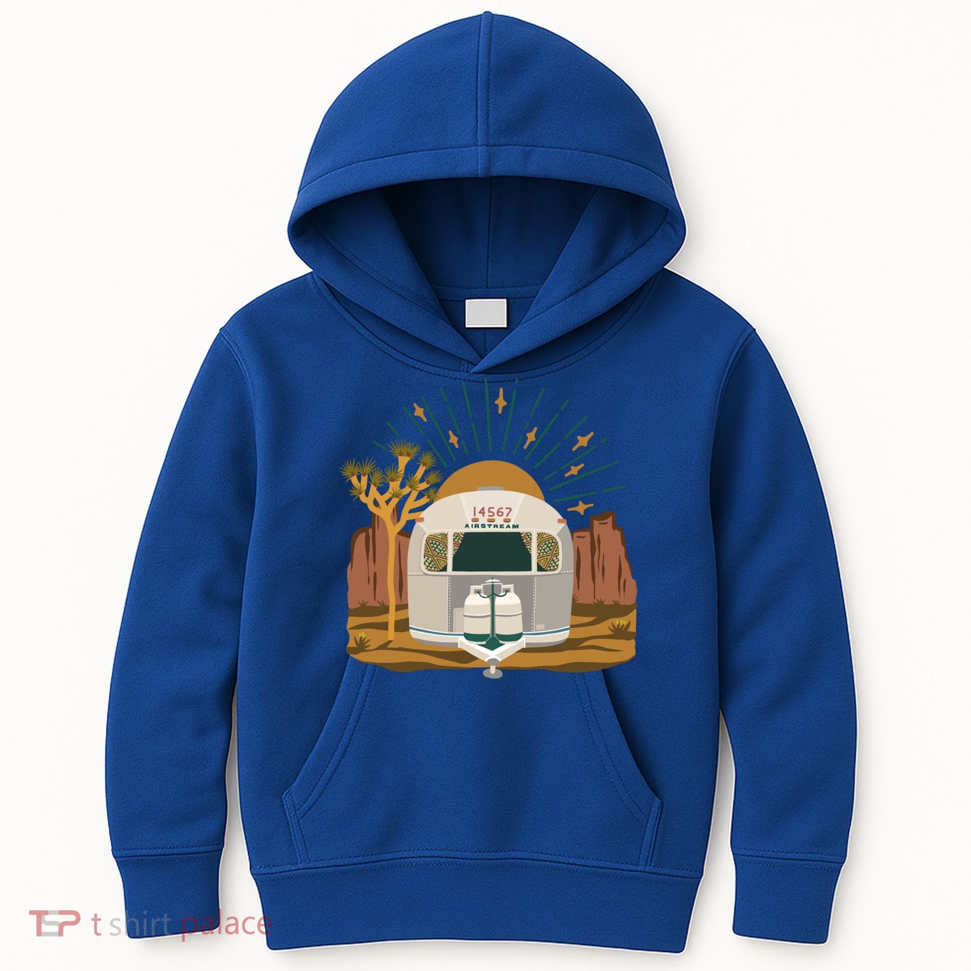 Airstream Sunset Retro Pastel Desert Travel Gift Kids Hoodie