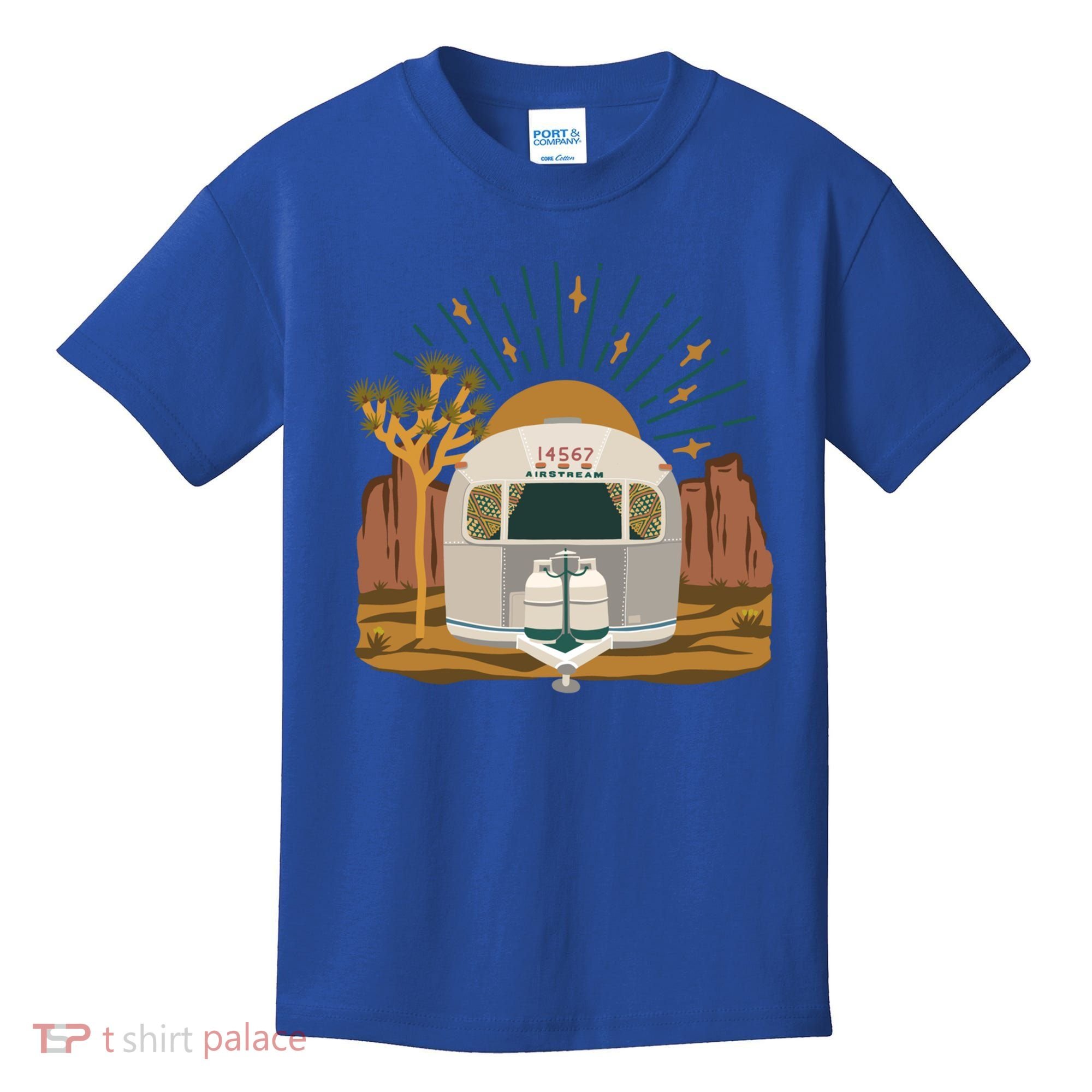 Airstream Sunset Retro Pastel Desert Travel Gift Kids T-Shirt