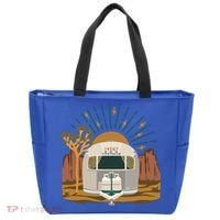 Airstream Sunset Retro Pastel Desert Travel Gift Tote Bag thumb 0