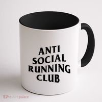 Anti Social Running Club Funny Introvert Runner Gift Coffee Mug thumb 1