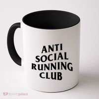 Anti Social Running Club Funny Introvert Runner Gift Coffee Mug thumb 0