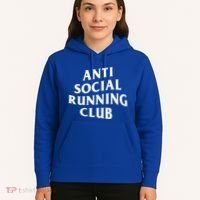 Anti Social Running Club Funny Introvert Runner Gift Hoodie thumb 5