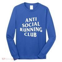 Anti Social Running Club Funny Introvert Runner Gift Long Sleeve Shirt thumb 0