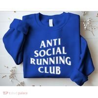Anti Social Running Club Funny Introvert Runner Gift Sweatshirt thumb 2