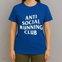 Anti Social Running Club Funny Introvert Runner Gift T-Shirt thumb 4