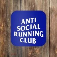 Anti Social Running Club Funny Introvert Runner Gift Coaster thumb 0