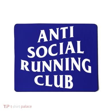 Anti Social Running Club Funny Introvert Runner Gift Mousepad