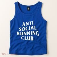 Anti Social Running Club Funny Introvert Runner Gift Tank Top thumb 2