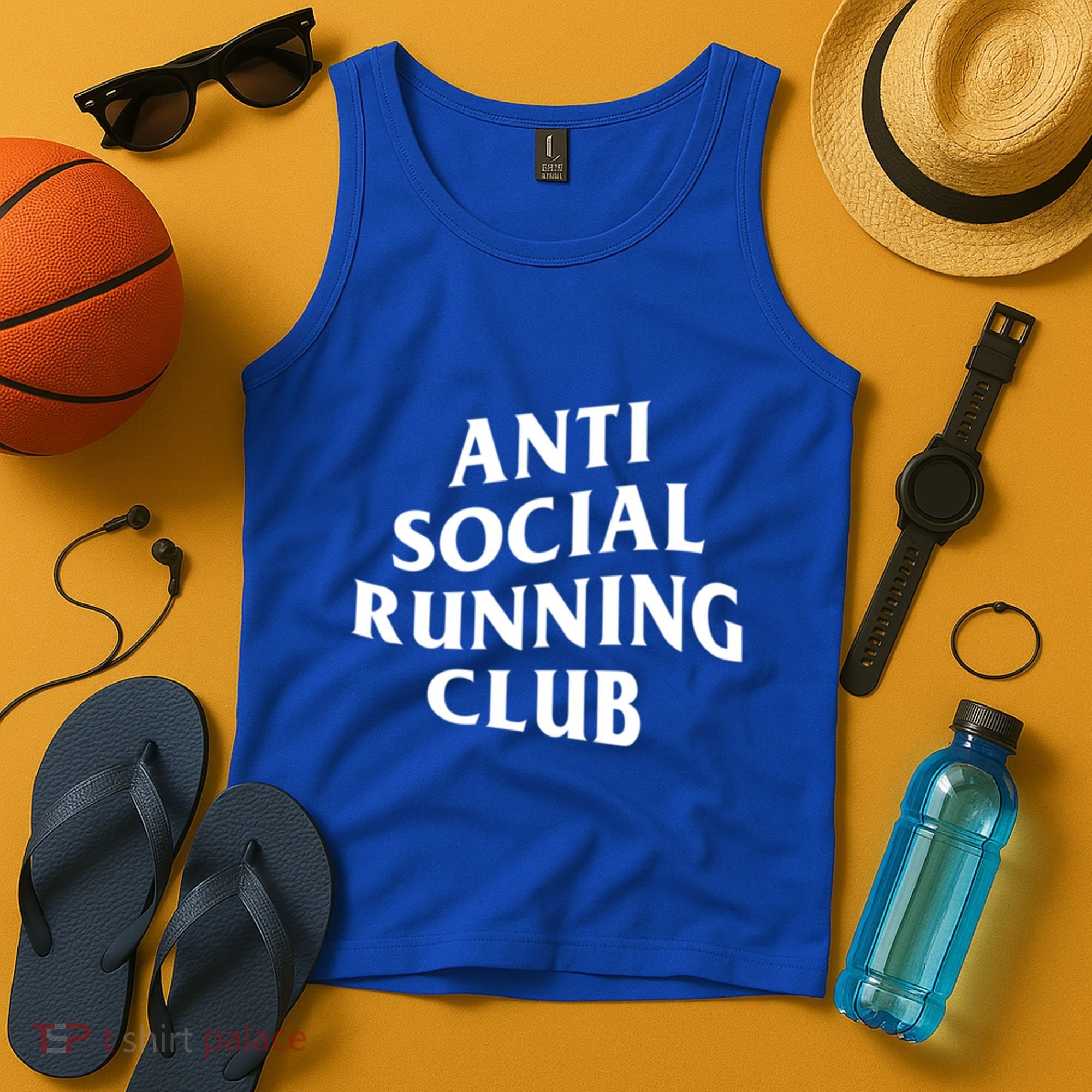 Anti Social Running Club Funny Introvert Runner Gift Tank Top