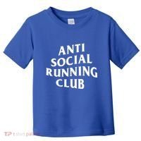 Anti Social Running Club Funny Introvert Runner Gift Toddler T-Shirt thumb 0