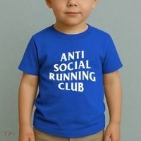 Anti Social Running Club Funny Introvert Runner Gift Toddler T-Shirt thumb 2