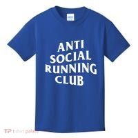 Anti Social Running Club Funny Introvert Runner Gift Kids T-Shirt thumb 0