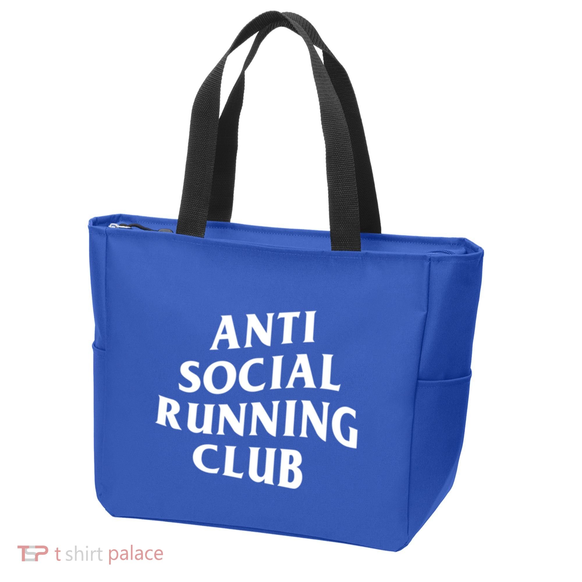 Anti Social Running Club Funny Introvert Runner Gift Tote Bag