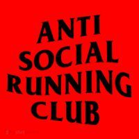 Anti Social Running Club Funny Introvert Runner Gift Santa Hat thumb 1