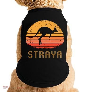 Australia Straya Retro Gift Vintage Kangaroo Outback Aussie Doggie Tank