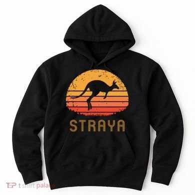 Australia Straya Retro Gift Vintage Kangaroo Outback Aussie Hoodie