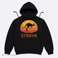 Australia Straya Retro Gift Vintage Kangaroo Outback Aussie Hoodie thumb 0