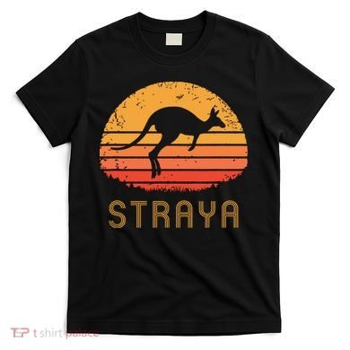 Australia Straya Retro Gift Vintage Kangaroo Outback Aussie T-Shirt
