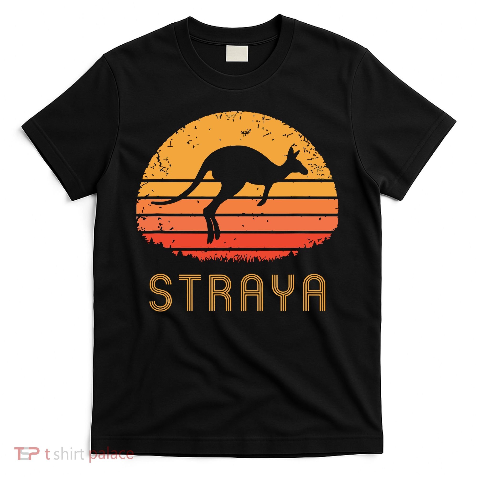 Australia Straya Retro Gift Vintage Kangaroo Outback Aussie T-Shirt