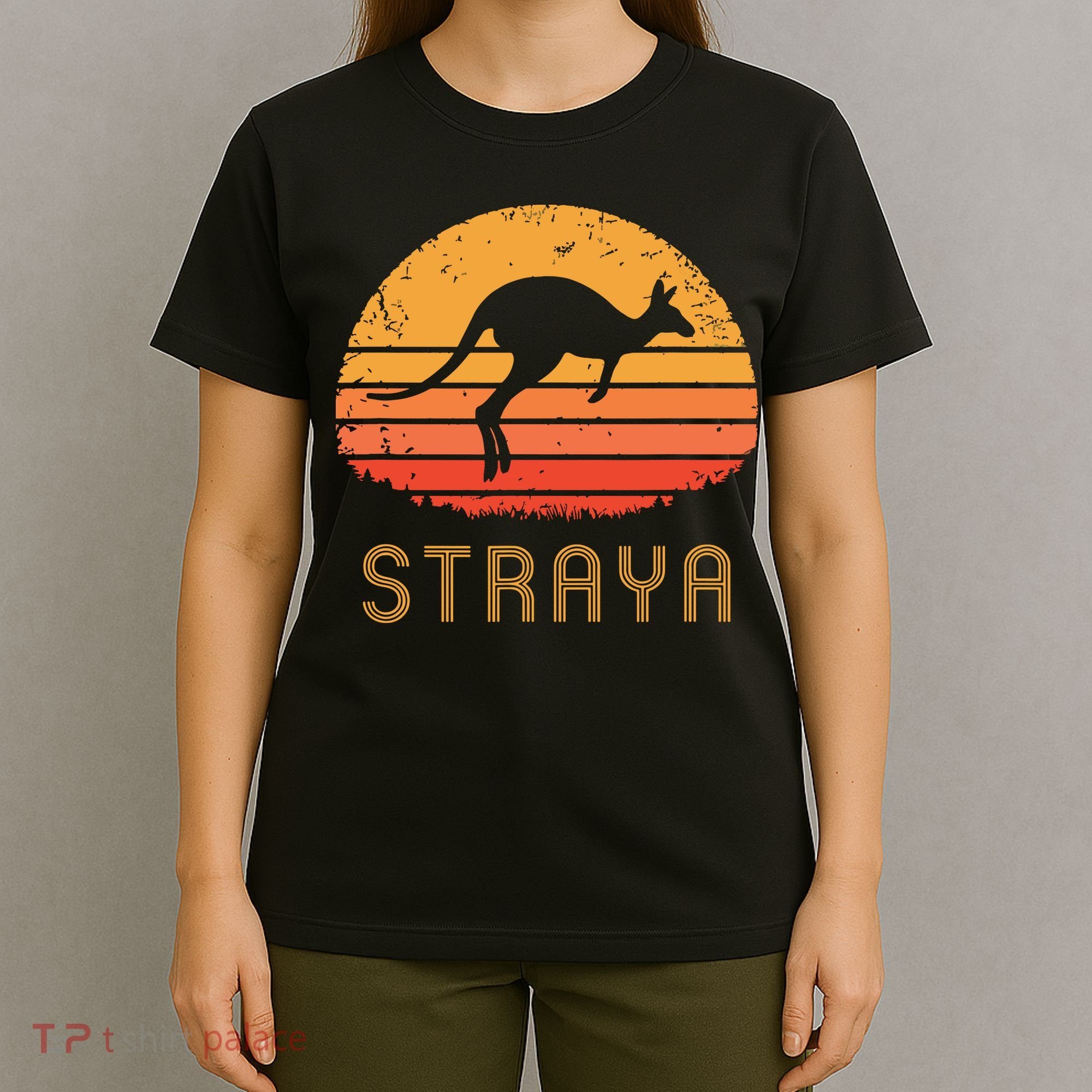 Australia Straya Retro Gift Vintage Kangaroo Outback Aussie T-Shirt