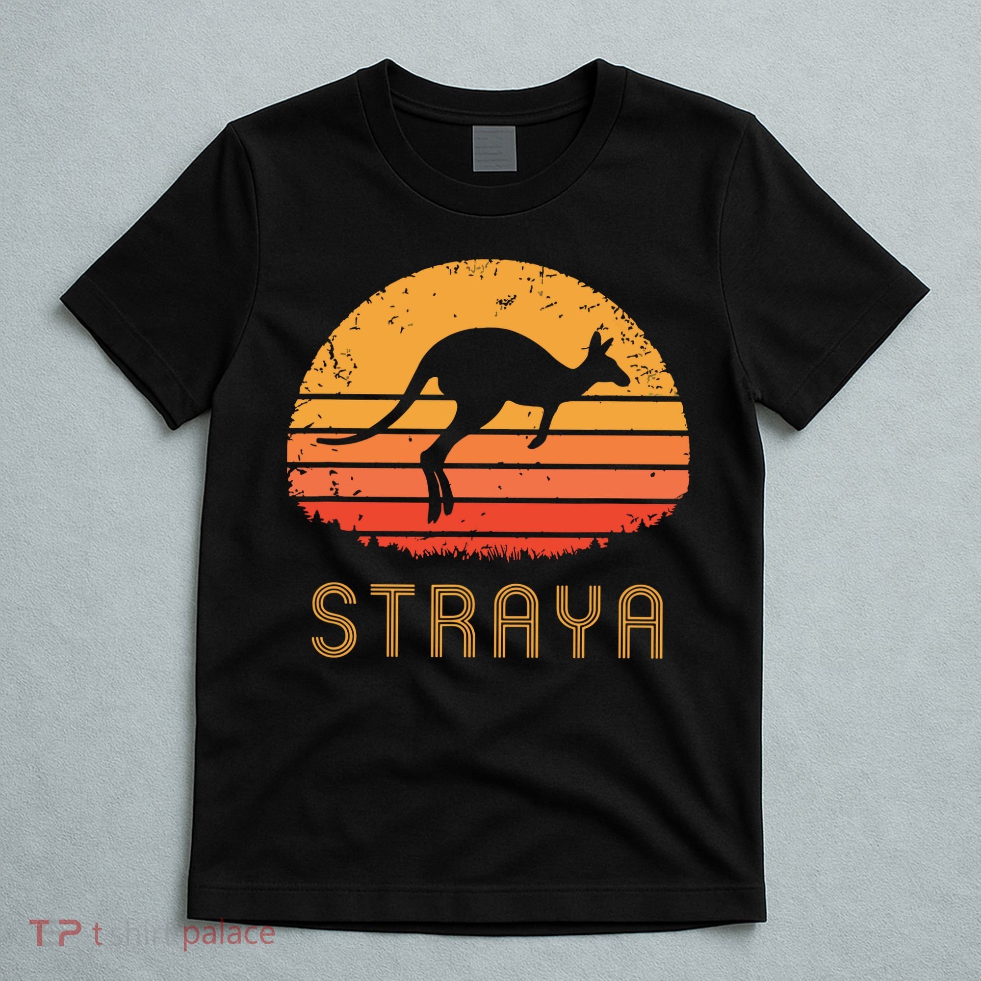 Australia Straya Retro Gift Vintage Kangaroo Outback Aussie T-Shirt