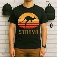Australia Straya Retro Gift Vintage Kangaroo Outback Aussie T-Shirt thumb 6