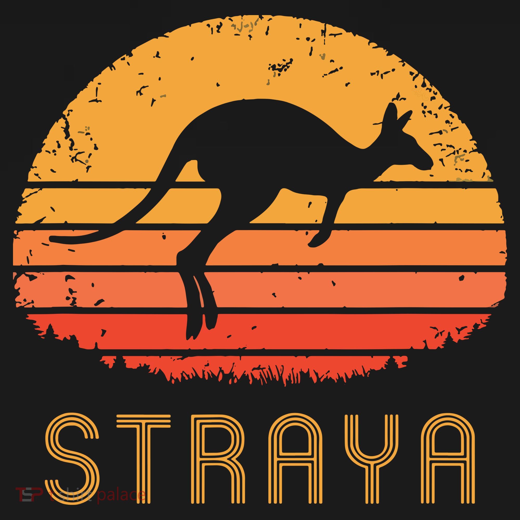 Australia Straya Retro Gift Vintage Kangaroo Outback Aussie T-Shirt