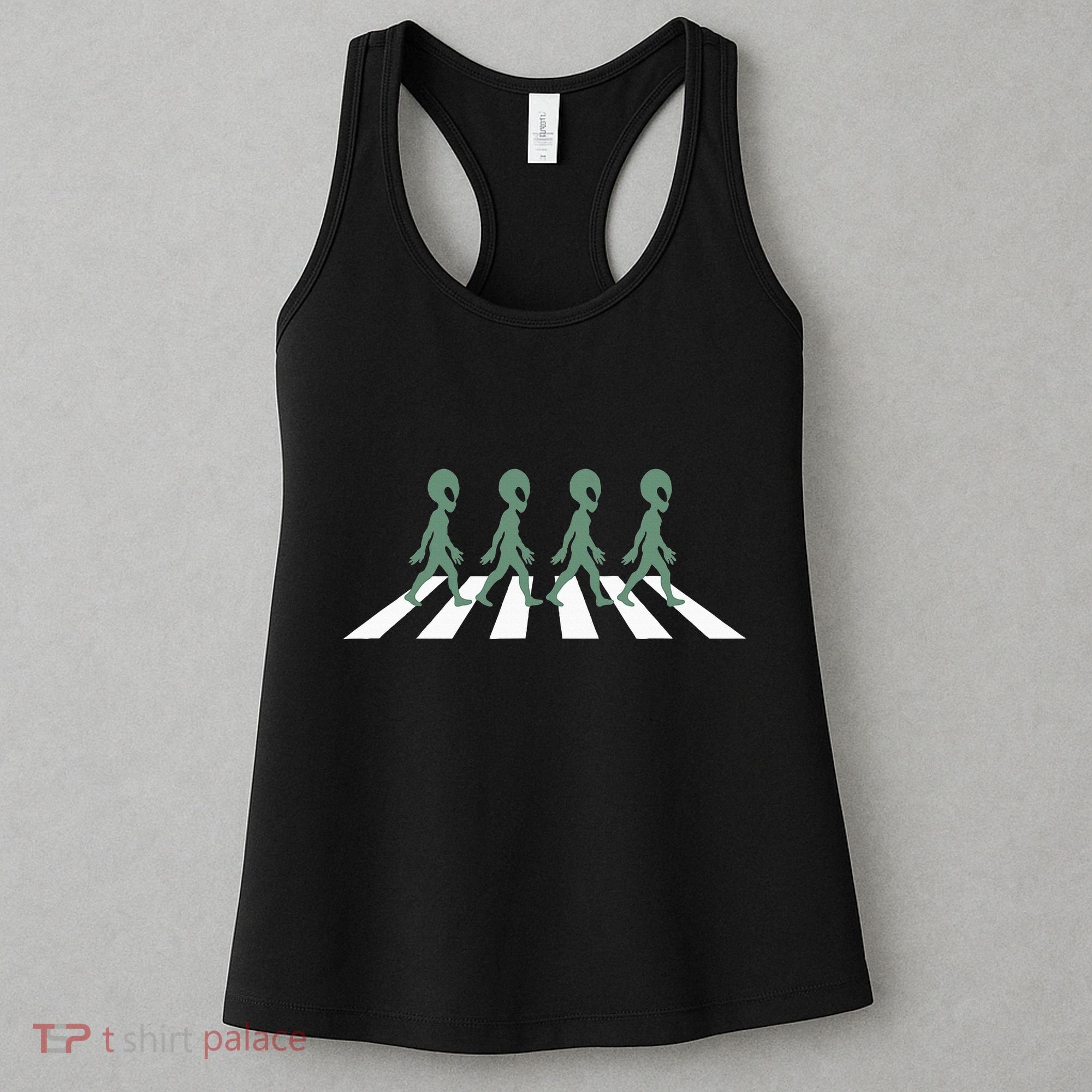 Alien Silhouette Road I Aliens Ufo Area 51 Roswell Women's Tank Top