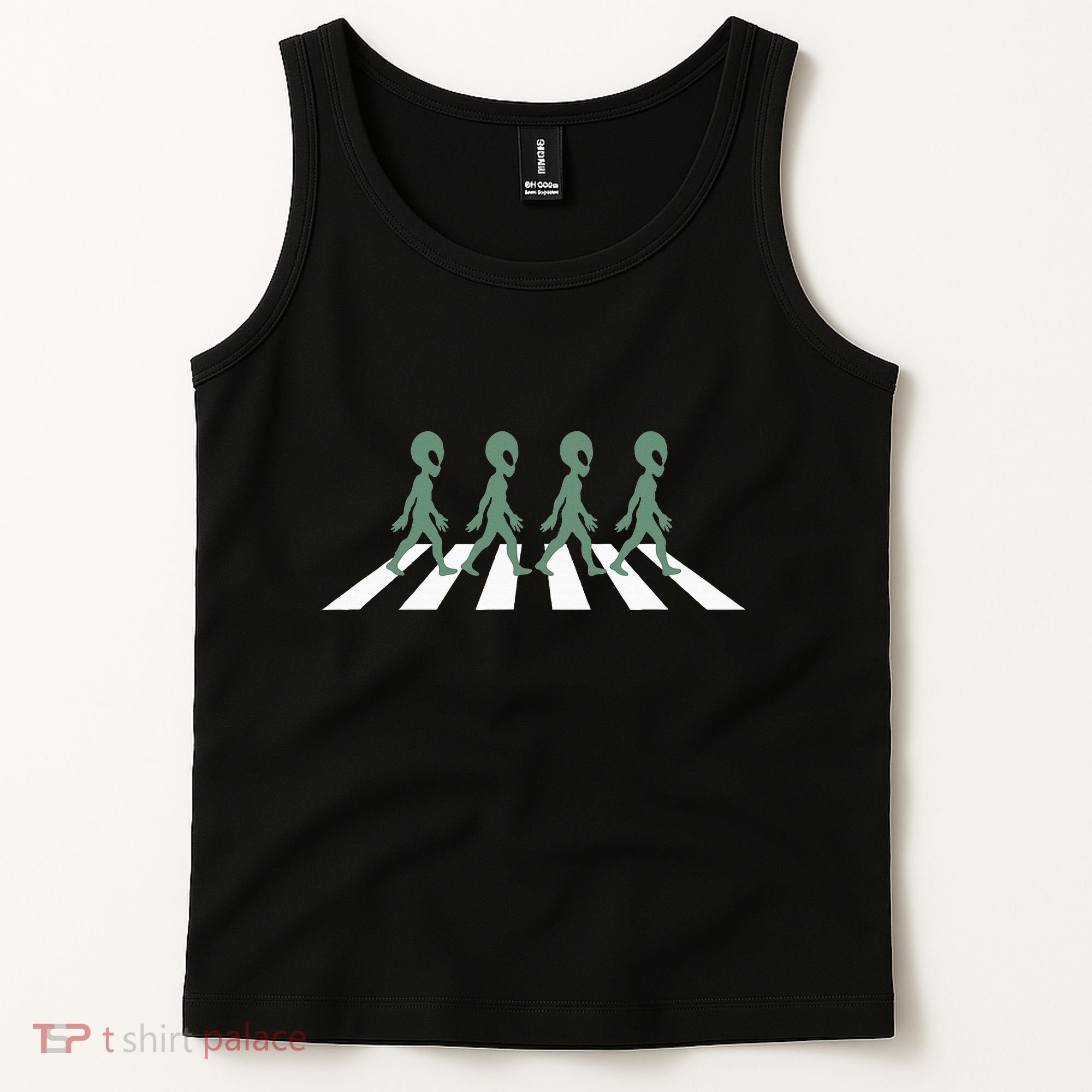 Alien Silhouette Road I Aliens Ufo Area 51 Roswell Tank Top