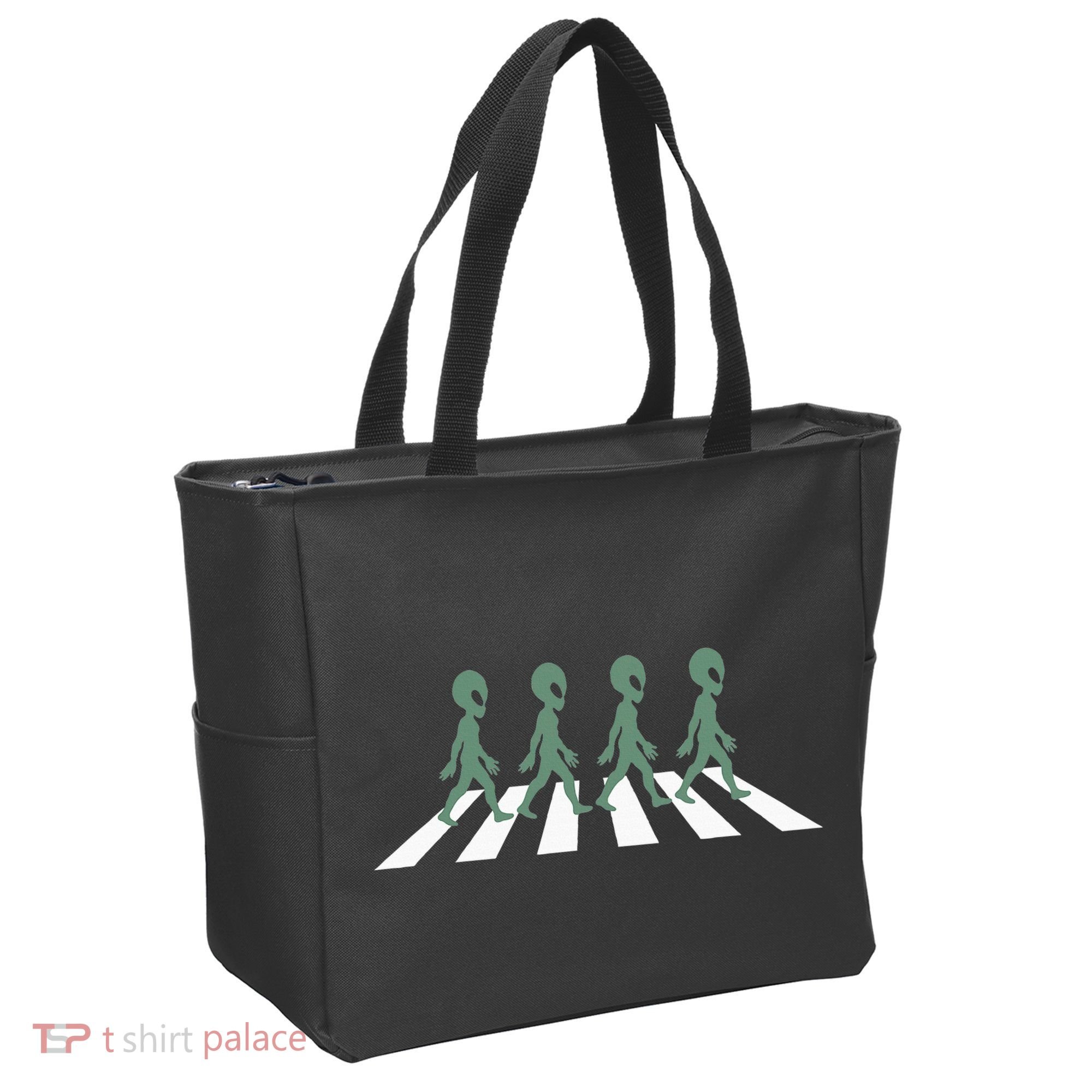 Alien Silhouette Road I Aliens Ufo Area 51 Roswell Tote Bag