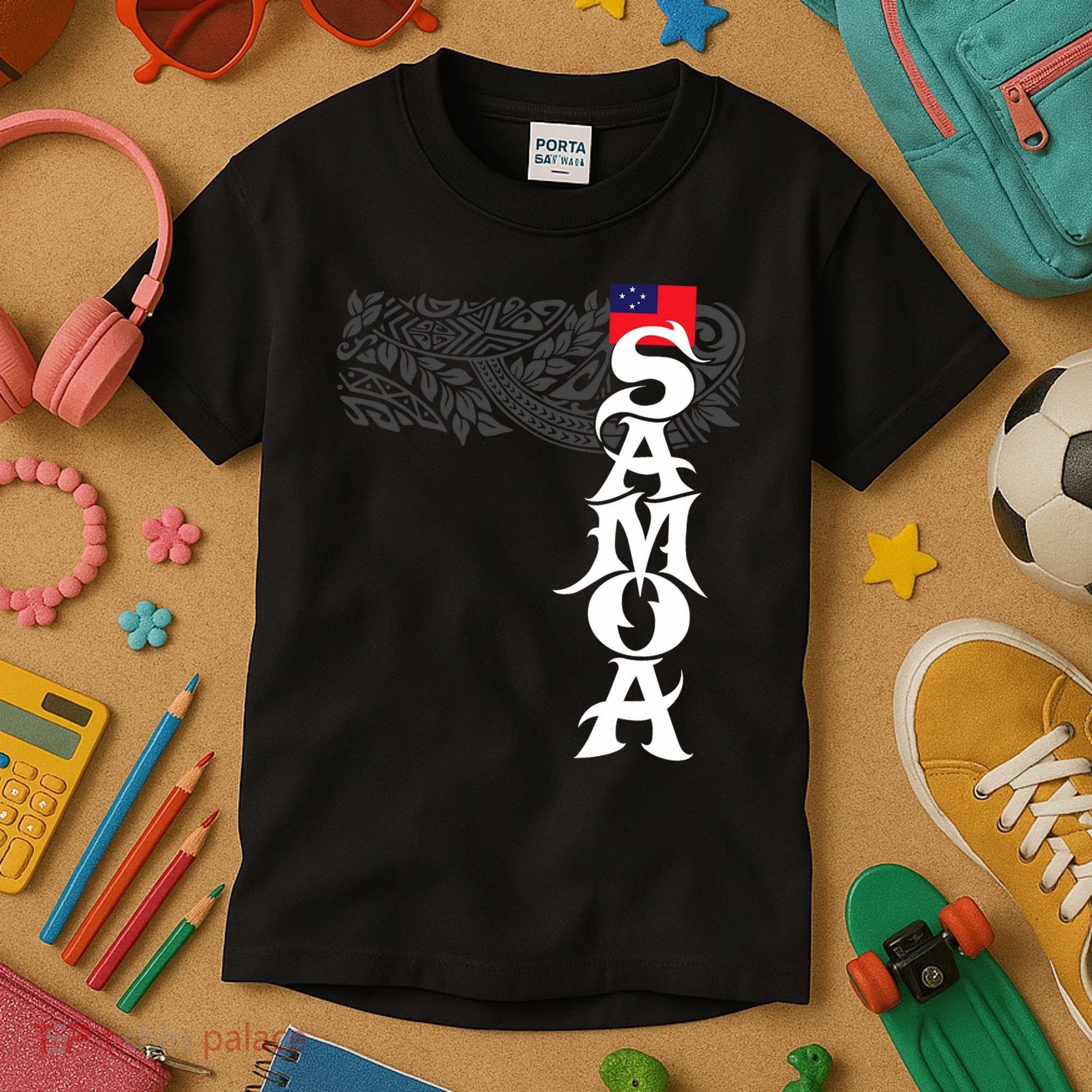 American Samoa Samoa Island Polynesian Samoan Kids T-Shirt