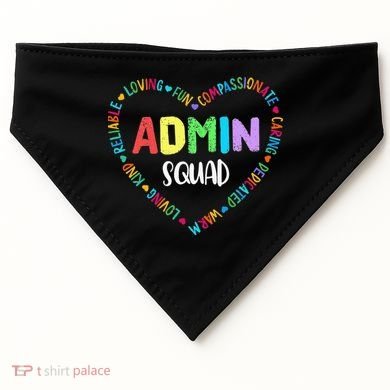 Admin Squad School Assistant Principal Crew Administrator USA-Made Doggie Bandana
