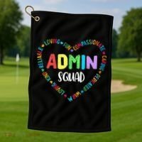 Admin Squad School Assistant Principal Crew Administrator Golf Towel thumb 1