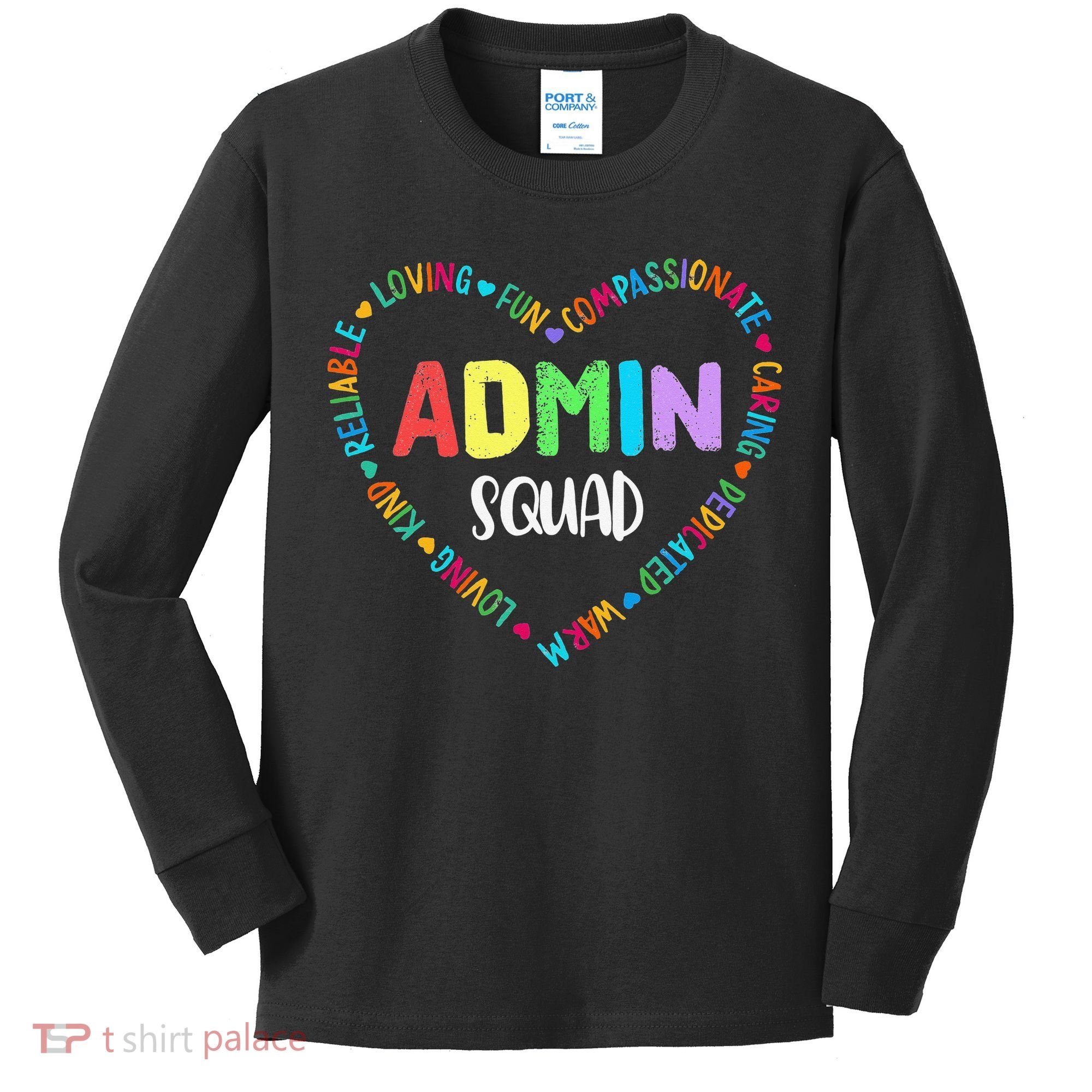 Admin Squad School Assistant Principal Crew Administrator Kids Long Sleeve Shirt