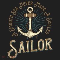 A Smooth Sea Never Made A Skilled Sailor Golf Towel thumb 3