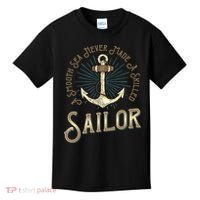 A Smooth Sea Never Made A Skilled Sailor Kids T-Shirt thumb 0