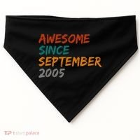 Awesome Since September 2005 USA-Made Doggie Bandana thumb 0
